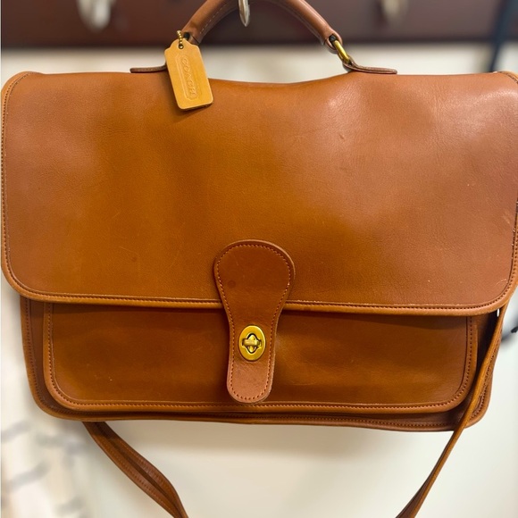 Coach Vintage Metropolitan Saddle Brown Leather Briefcase RARE COLLECTOR - Picture 2 of 10